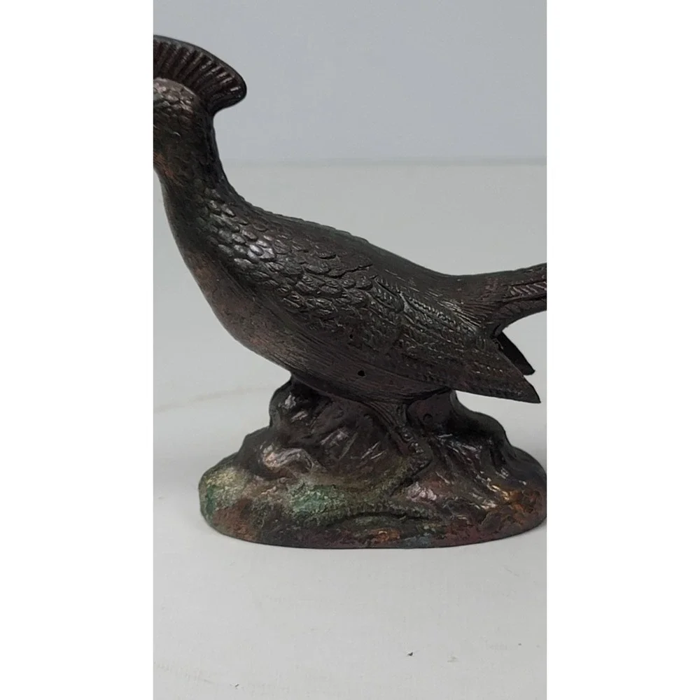Vintage 1973 Roadrunner Bird Figurine Paperweight Brass Trinket